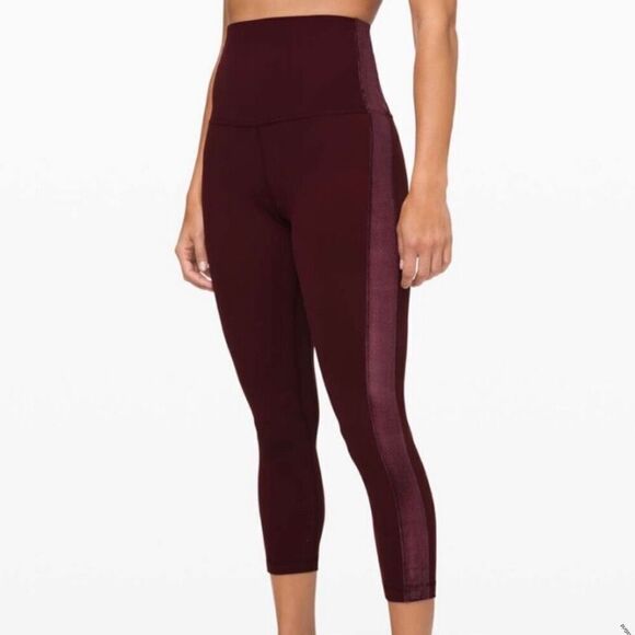 Lululemon Align Super High Rise Crop Velvet Leggings 6 Women Athletic - Picture 1 of 9